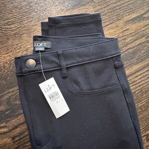 NWT LOFT Sz 8 Black Skinny Ponte pants